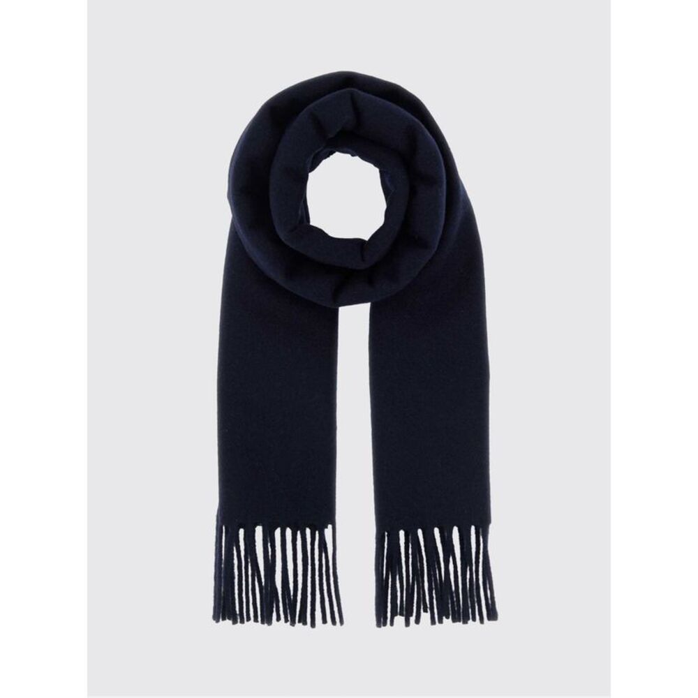 Jil Sander Men Jil Sander Pure Virgin Wool Scarf With Fringed Edges And Logo
